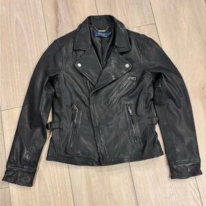 Amazing Polo by Ralph Lauren Leather Slim Fit Moto Jacket!! Sold out style! NWOT